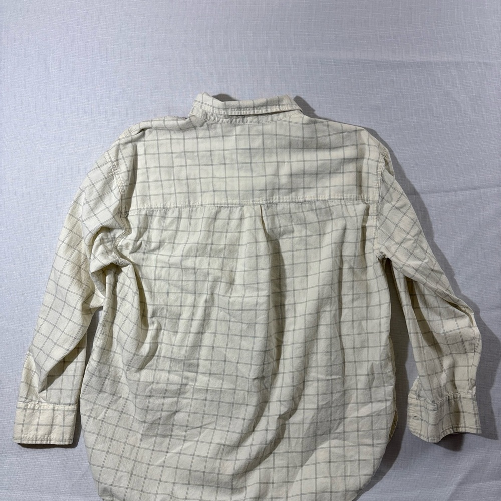 Universal Thread Cream Windowpane Check Button-Down Shirt - Picture 3 of 7